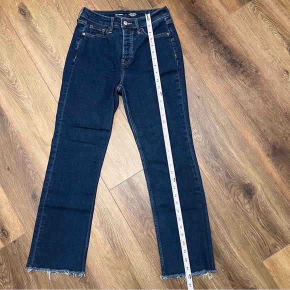 Old Navy Kicker Boot Cut Jeans Extra High Rise Womens Sz 0 Blue Button-Fly - Picture 2 of 11